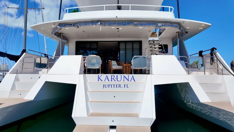 Slide: The Image of LEEN-TRIMARANS 72 Yacht 2024, luxury stern design, Jupiter, Florida. - 36