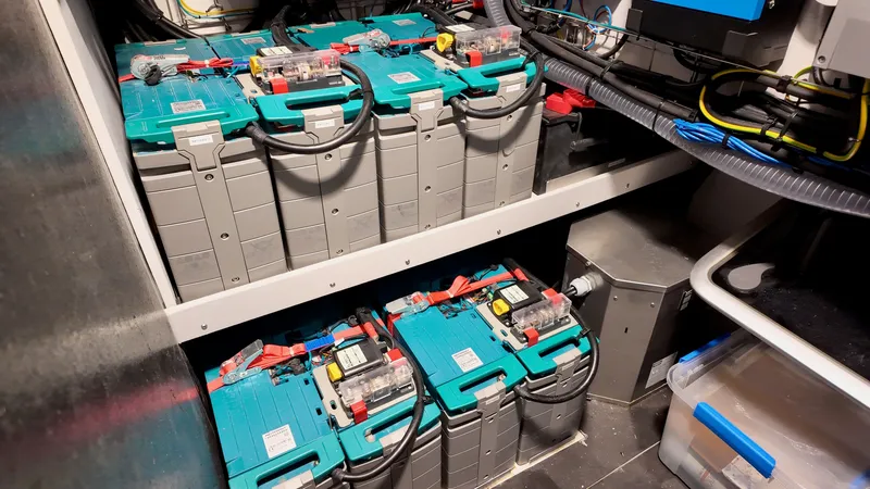 Slide: The Image of Battery system in LEEN-TRIMARANS 72, year 2024. - 41