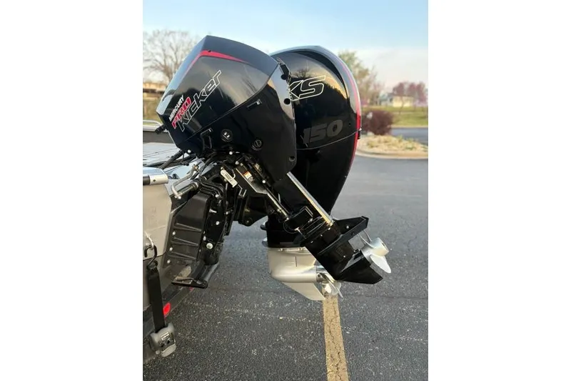 Slide: The Image of 2023 Vexus ADX 190 boat motor, featuring a powerful Mercury 150 engine. - 16