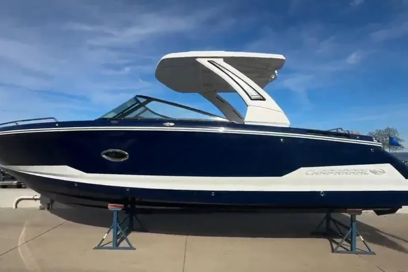 The Image of 2026 Chaparral SSX 30 boat on display, featuring sleek design and modern architecture. - 0