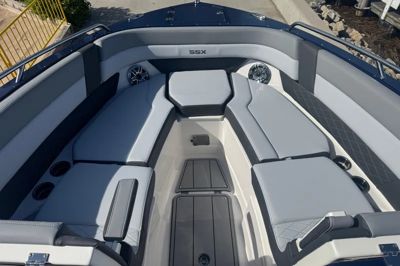 Slide: The Image of 2026 Chaparral SSX 30 boat interior with luxurious seating and modern design. - 9