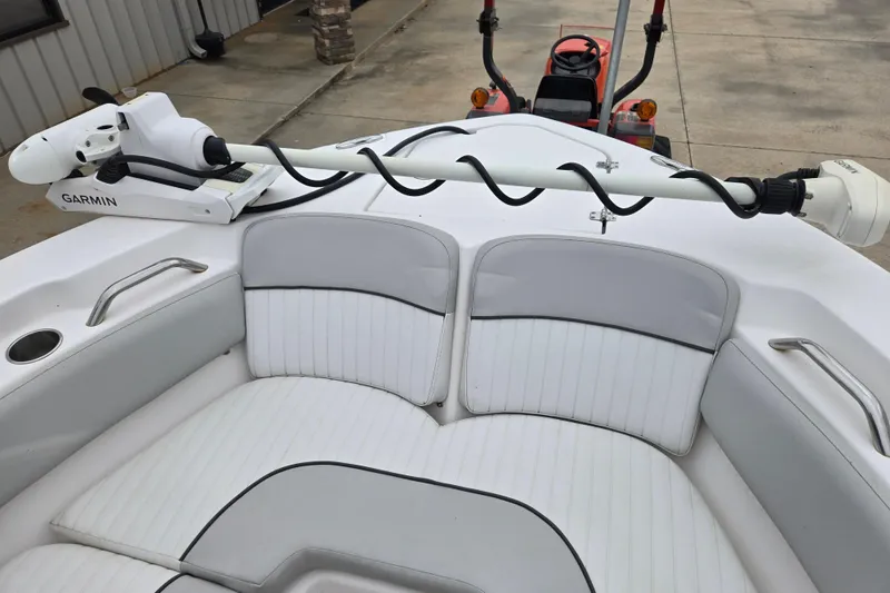 Slide: The Image of 2023 Sea Fox 228 Commander boat with Garmin equipment and white seating. - 6