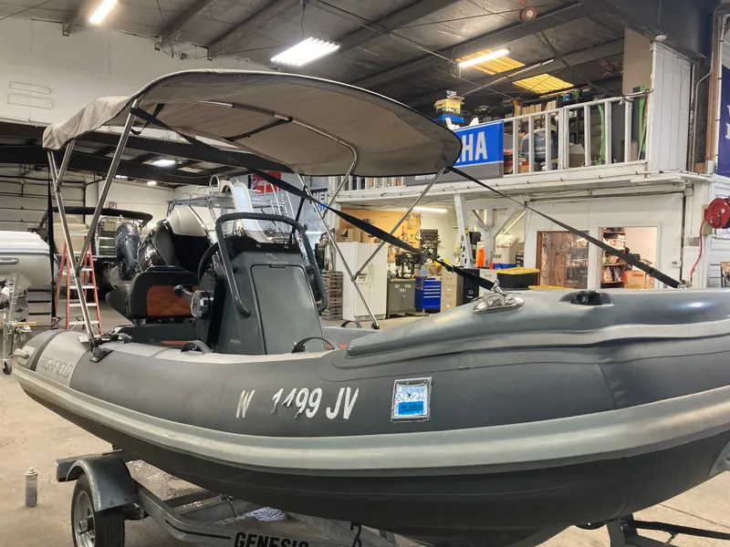 Slide: The Image of 2023 Highfield Sport 360 inflatable boat in workshop. - 3