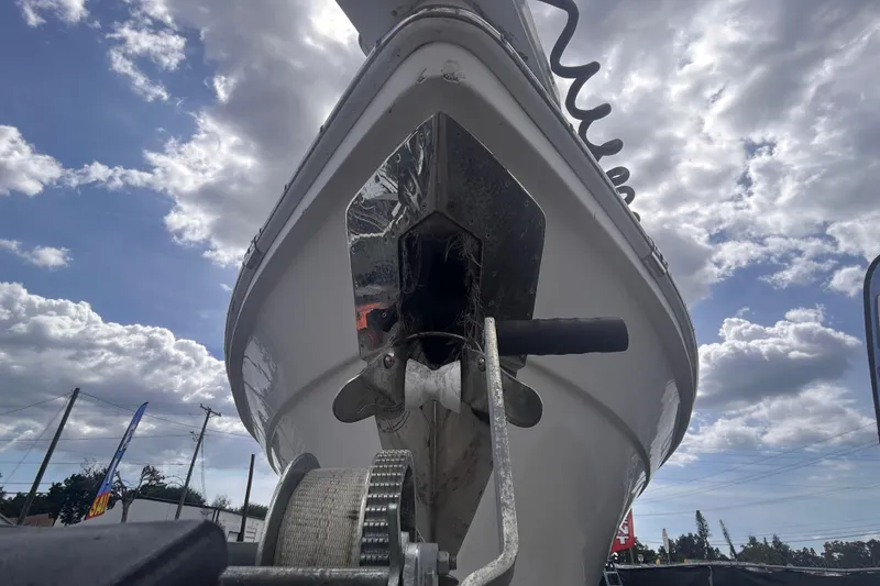 Slide: The Image of Bow view of 2011 Jefferson Marlargo FS35 boat under cloudy sky. - 12