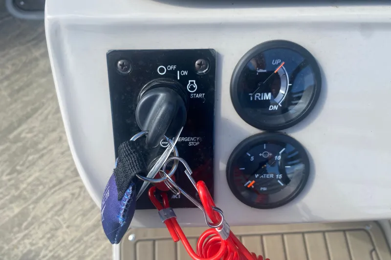 Slide: The Image of Control panel of 2023 JC Swingback 27 TT Sport with ignition and gauges. - 26