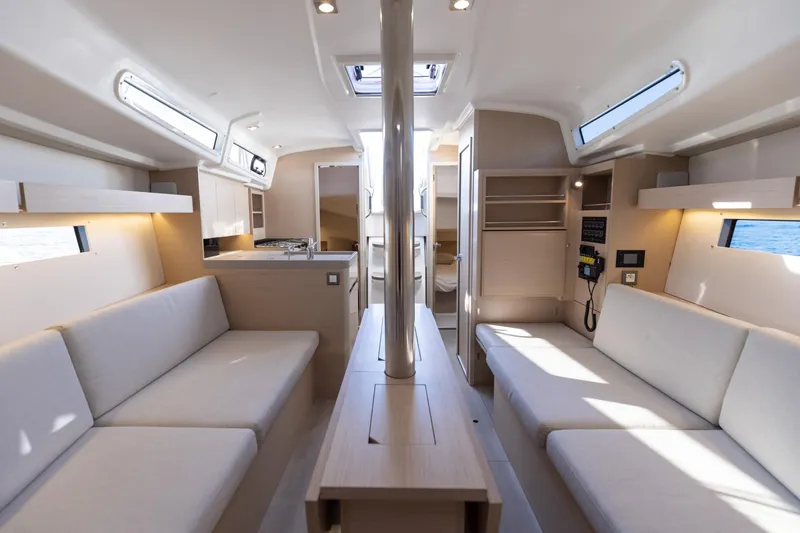 Slide: The Image of Interior of Beneteau Oceanis 34.1 yacht, model year 2026. - 6