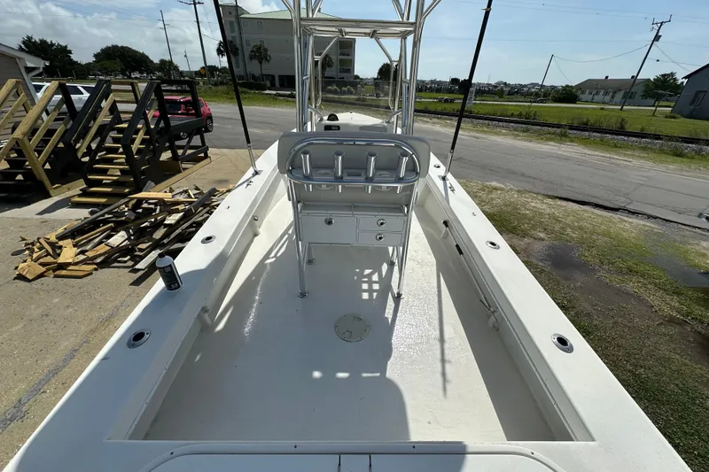 Slide: The Image of 2021 C-Hawk 23 Center Console boat with spacious deck and sturdy railing. - 32