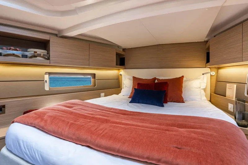 Slide: The Image of Luxurious cabin of Beneteau Oceanis 47 yacht, year 2027. - 5