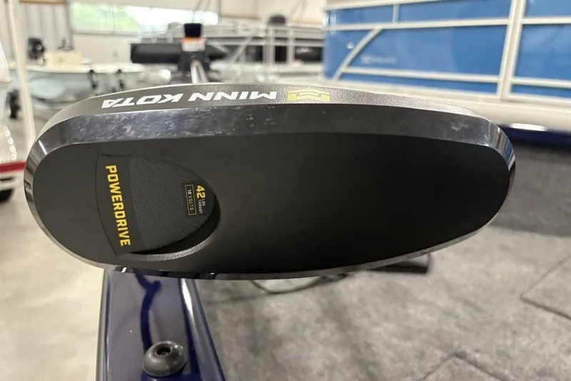 Slide: The Image of Minn Kota PowerDrive motor on 2026 Tracker Super Guide V-16 SC boat. - 4
