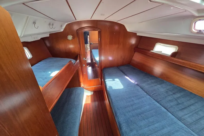 Slide: The Image of Forward berth with Pullman and two small kid berths/shelves - 3