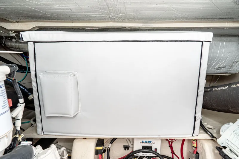 Slide: The Image of Engine compartment of 2017 Tiara Yachts C53 Coupe, insulated. - 44