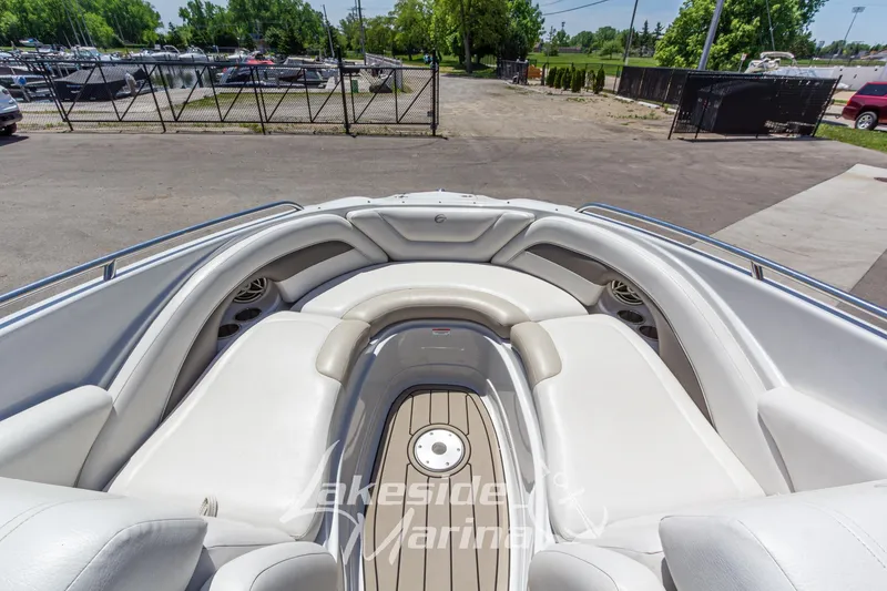 Slide: The Image of 2008 Crownline 240 LS boat interior with spacious seating and elegant design. - 30