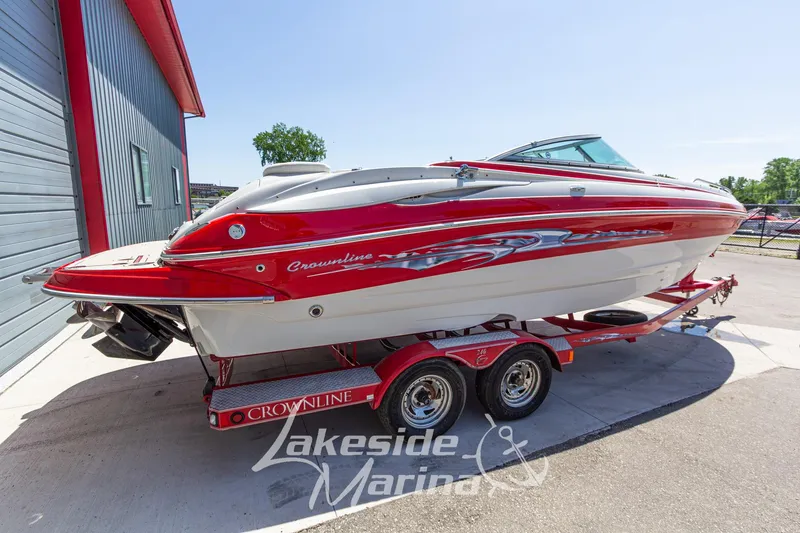 Slide: The Image of 2008 Crownline 240 LS boat on trailer at Lakeside Marina. - 7