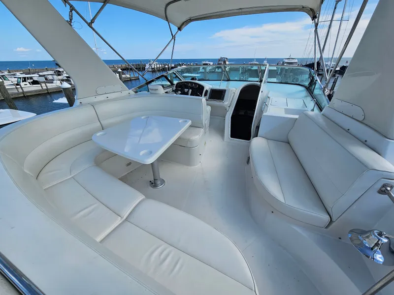Slide: The Image of Interior of 1999 Carver 530 Voyager Pilothouse yacht. - 8