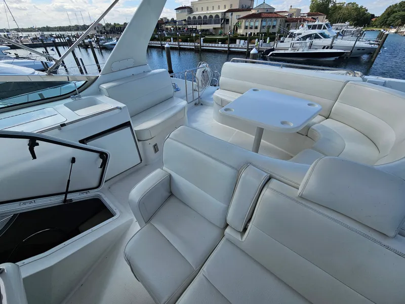 Slide: The Image of Interior of 1999 Carver 530 Voyager Pilothouse yacht. - 9