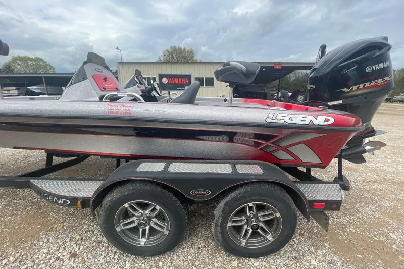 Slide: The Image of 2013 Legend Alpha 199 DCX boat with Yamaha VMAX engine on trailer. - 3