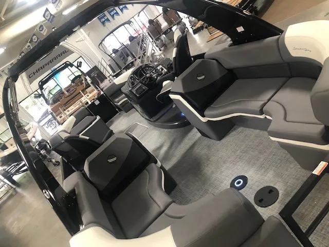 Slide: The Image of Interior view of 2023 South Bay 525 RS 3.0 Arch pontoon boat. - 8