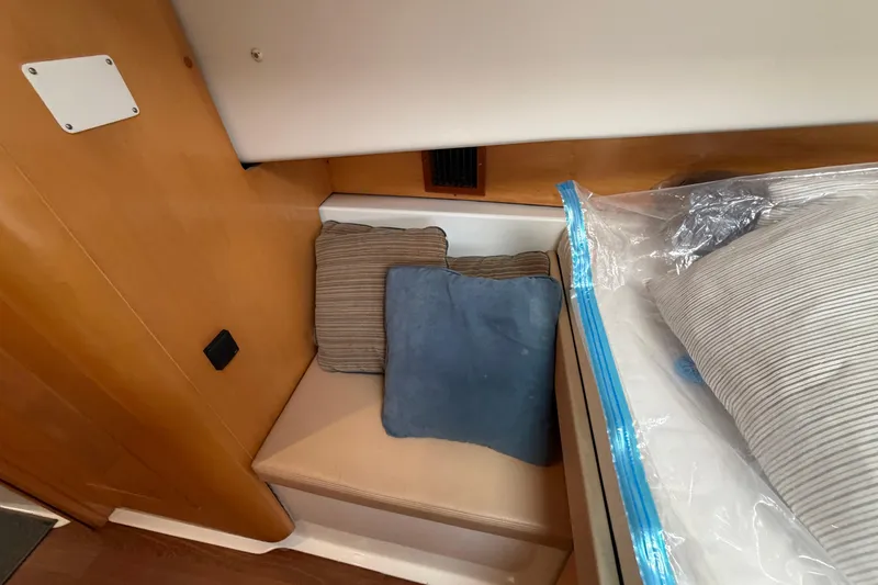 Slide: The Image of Interior cabin of 2009 Fountaine Pajot Orana 44 with cushions and storage. - 33