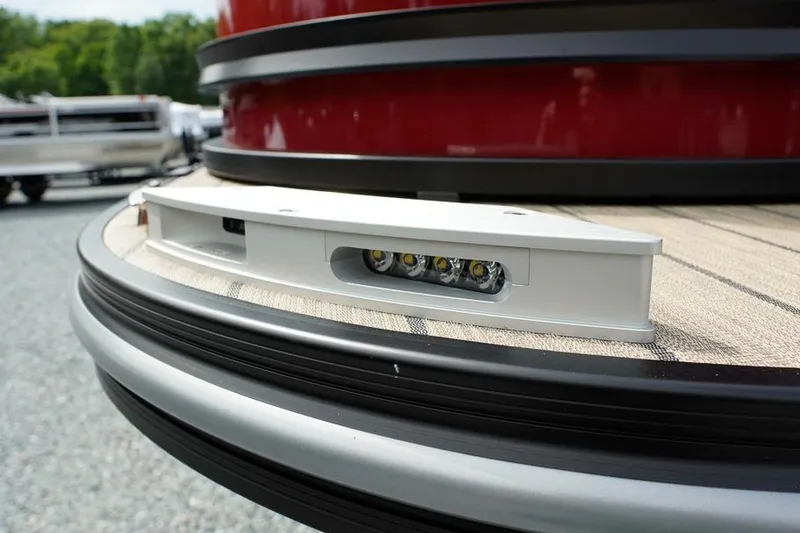 Slide: The Image of Close-up of SunCatcher Fusion 324RC 2026 boat deck with LED lighting. - 6