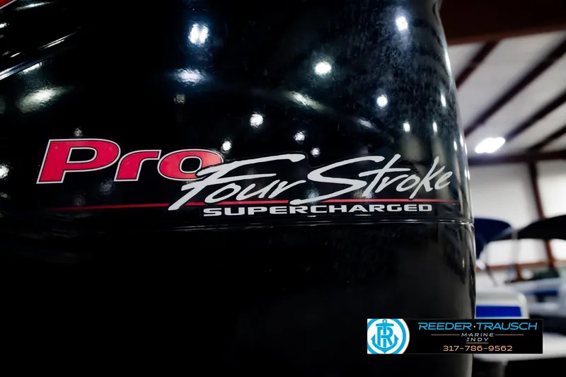 Slide: The Image of 2018 Regency 254 DL3 boat engine with Pro FourStroke Supercharged branding. - 58
