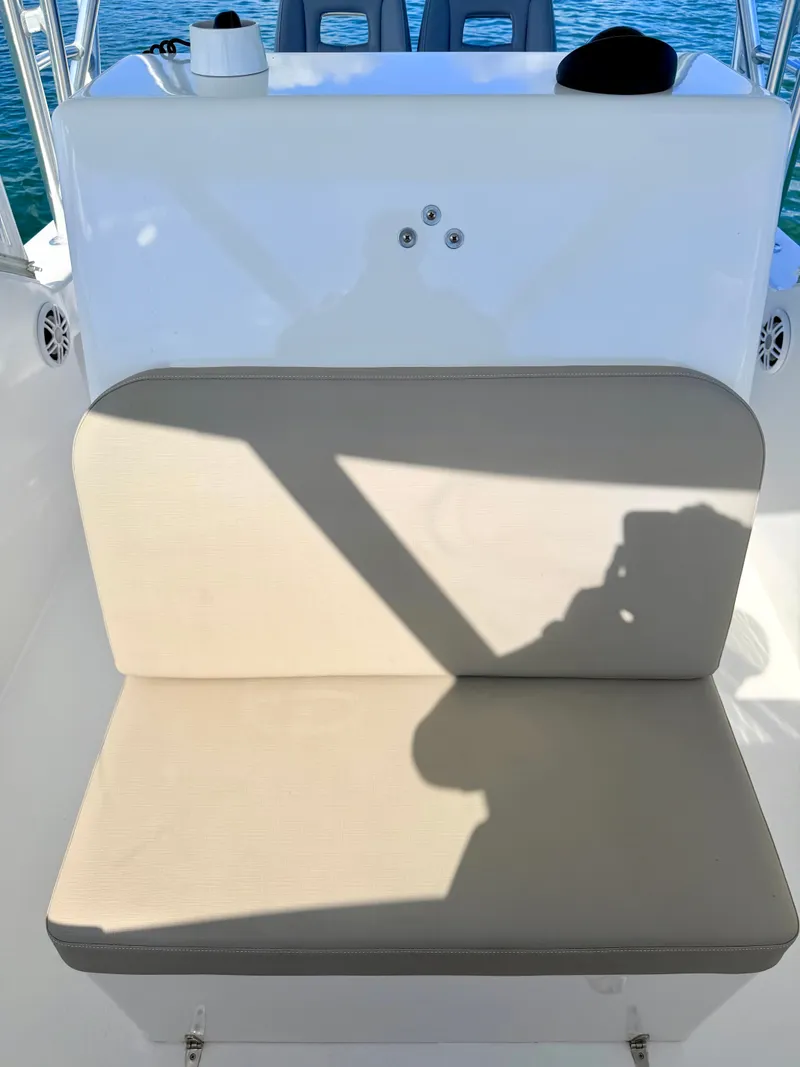 Slide: The Image of Bench seat on a 1973 Custom Carolina 27 National boat. - 35