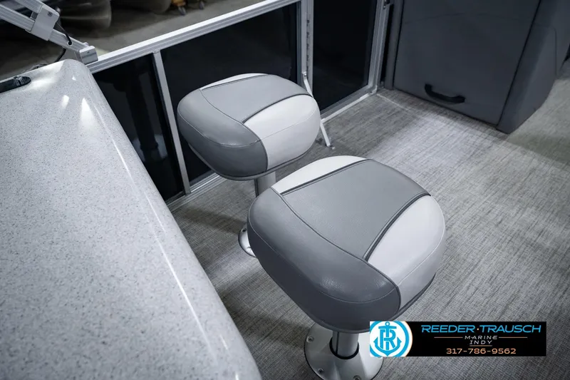 Slide: The Image of Interior of 2025 Avalon 2385 LSZ ENT with modern seating and sleek design. - 45