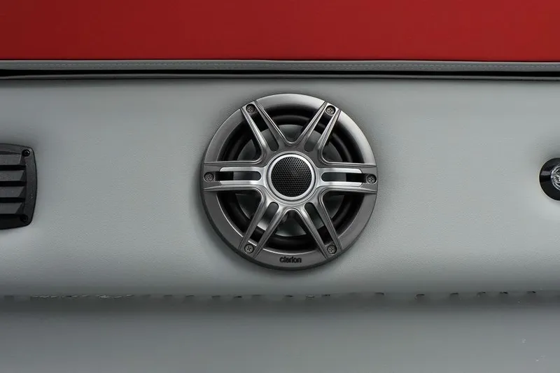 Slide: The Image of Speaker detail on 2026 SunCatcher Select 322SL boat interior. - 16