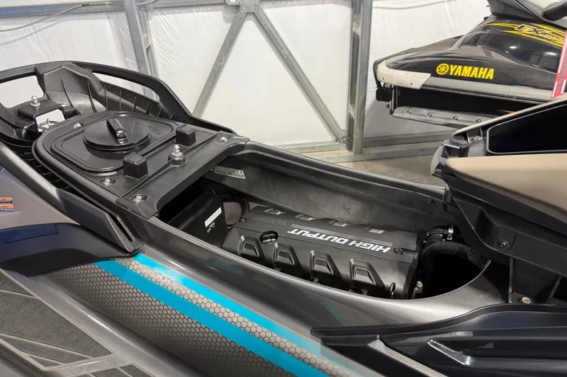 Slide: The Image of 2023 Yamaha WaveRunner FX Cruiser HO engine compartment, showcasing high output engine details. - 15
