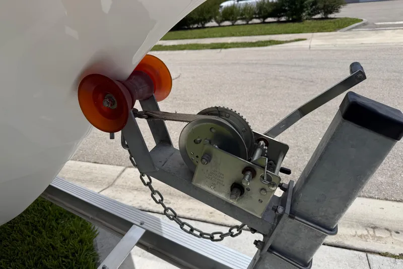 Slide: The Image of Trailer winch and roller for 2023 Tidewater 198 CC Adventure boat. - 17