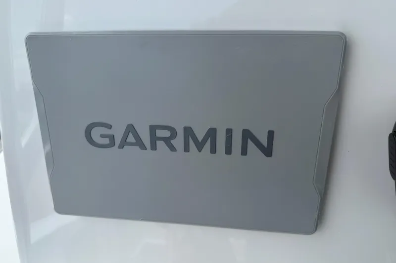 Slide: The Image of Garmin device on 2023 Tidewater 198 CC Adventure boat dashboard. - 46