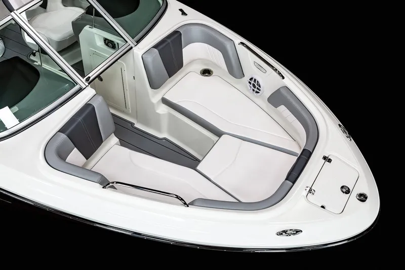 Slide: The Image of Manufacturer Provided Image: 2025 Chaparral 21 SSi boat interior, featuring sleek seating and modern design. - 7