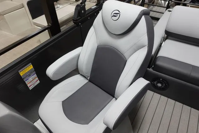 Slide: The Image of Luxury seating in Flagship Pontoons D22 B XT 2025 model. - 11