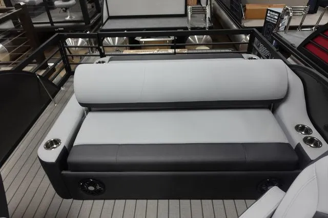 Slide: The Image of Luxurious seating on Flagship Pontoons D22 B XT 2025. - 13