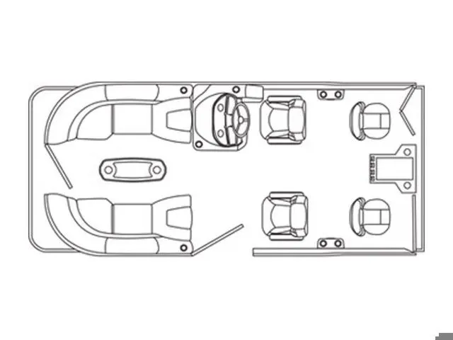 The Image of Floor plan of Flagship Pontoons D20 RF 2025 pontoon boat. - 1