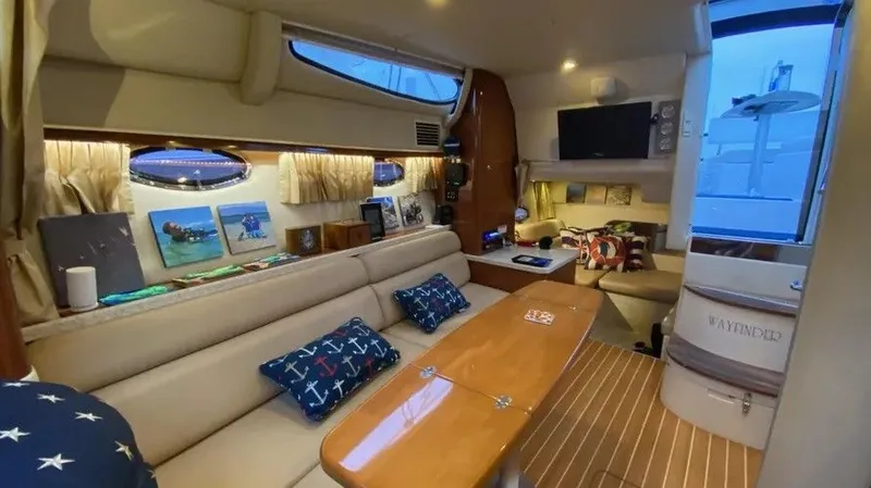 Slide: The Image of Interior of a 2007 Regal 3360 Window Express yacht, cozy and stylishly furnished. - 27