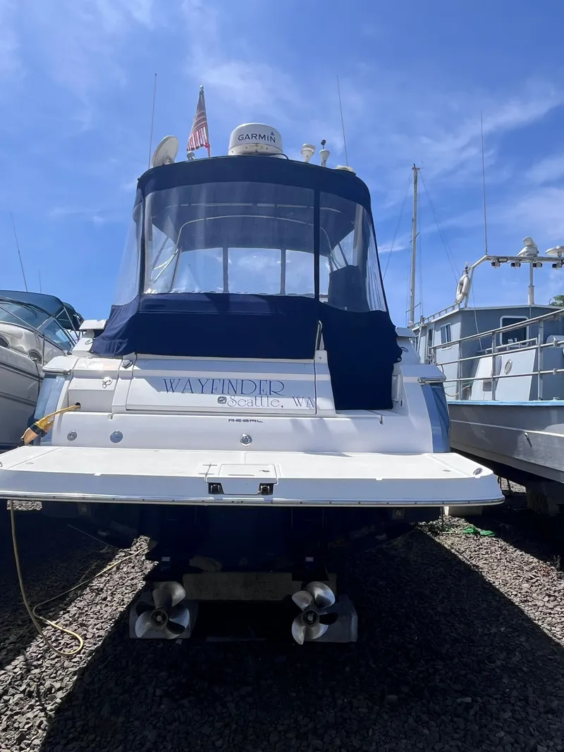 Slide: The Image of 2007 Regal 3360 Window Express boat in harbor. - 3