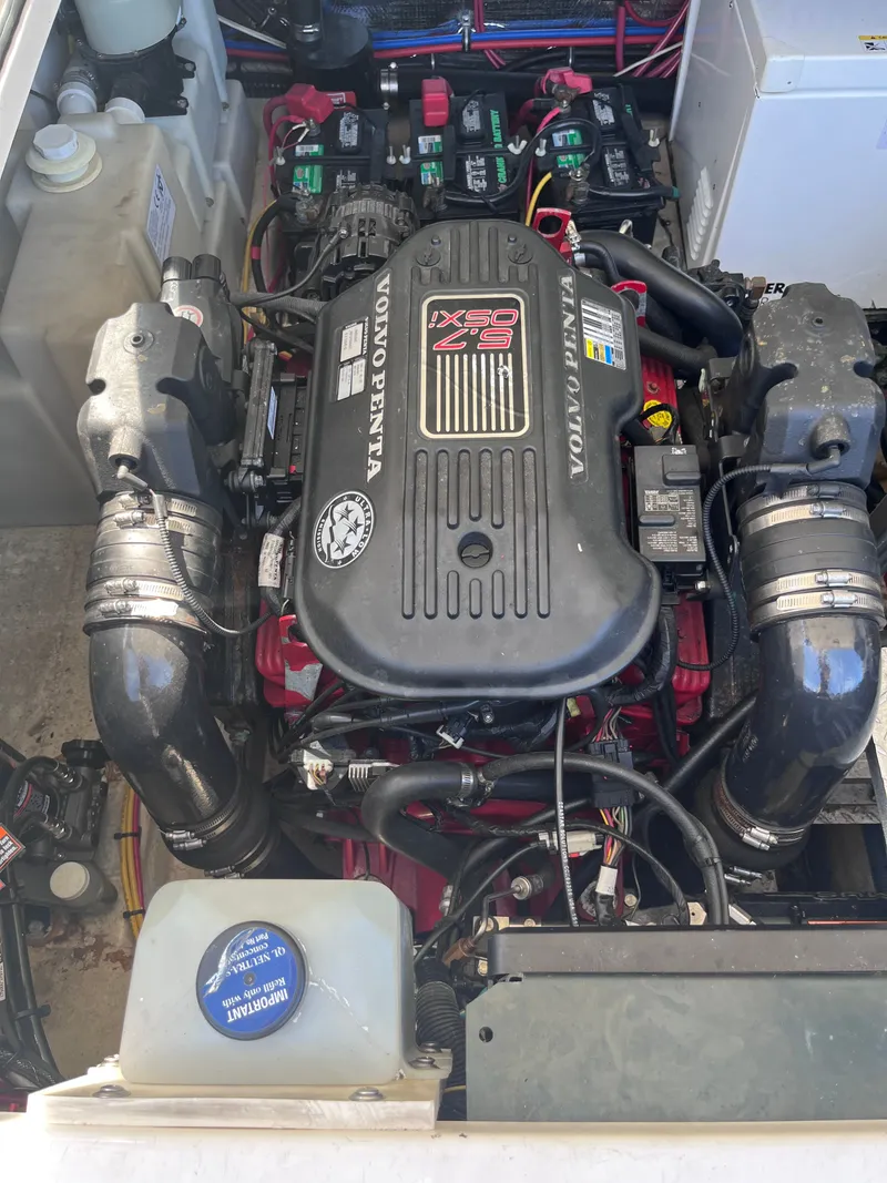 Slide: The Image of Volvo Penta engine in 2007 Regal 3360 Window Express boat. - 36