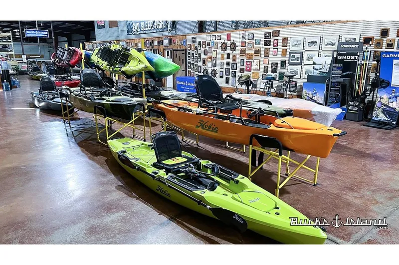 Slide: The Image of Hobie Mirage Pro Angler 14 kayaks on display, 2022 models. - 4