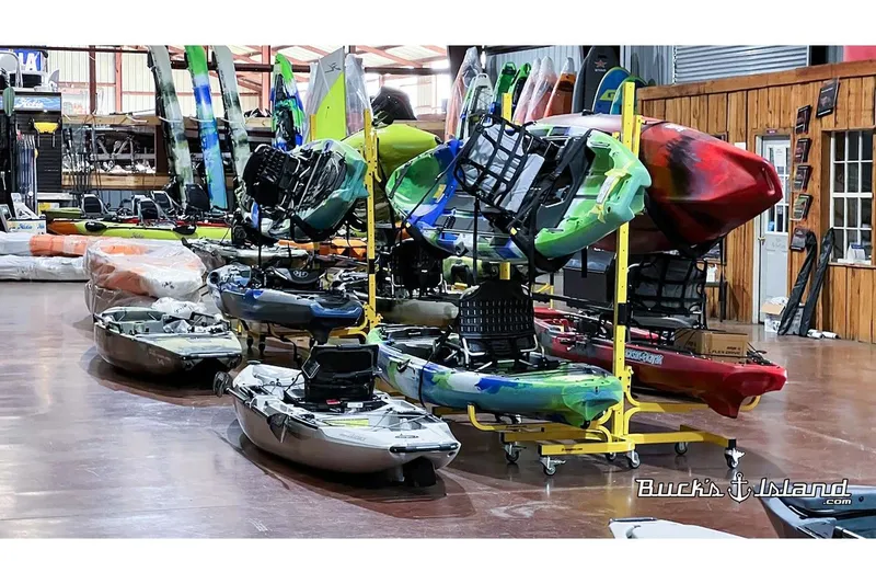Slide: The Image of Hobie Mirage Pro Angler 14 kayaks in showroom, 2022 model. - 5