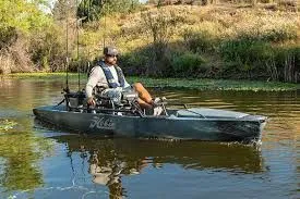 Slide: The Image of Man fishing on Hobie Mirage Passport 12.0 R kayak, 2023 model. - 4