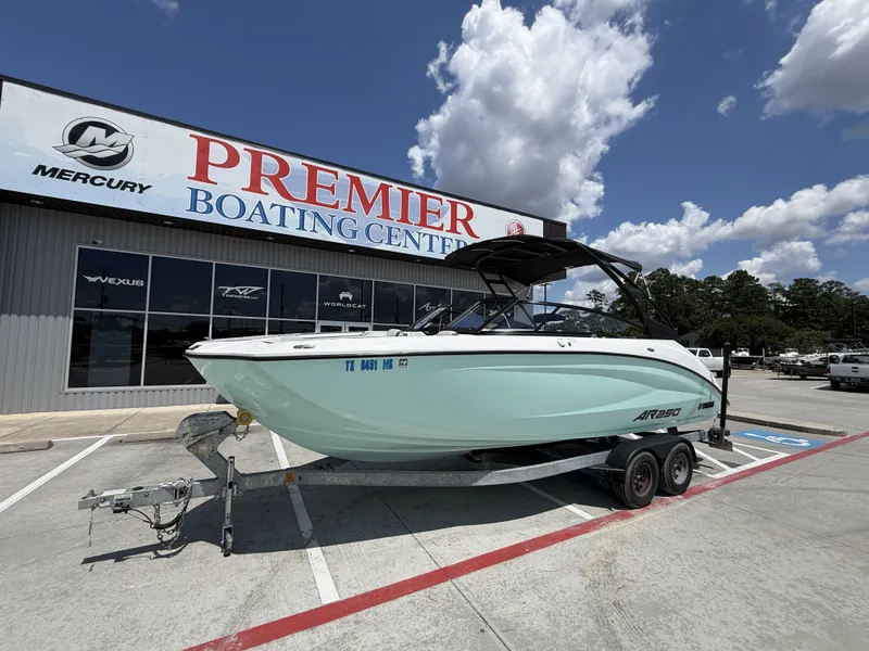 Slide: The Image of 2024 Yamaha AR250 boat at Premier Boating Center. - 3