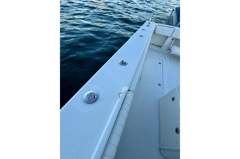 Slide: The Image of 2008 Jupiter 38 FS boat deck with ocean view. - 17