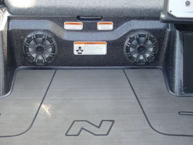 Slide: The Image of 2022 Nitro Z21 Pro boat interior with speakers. - 29