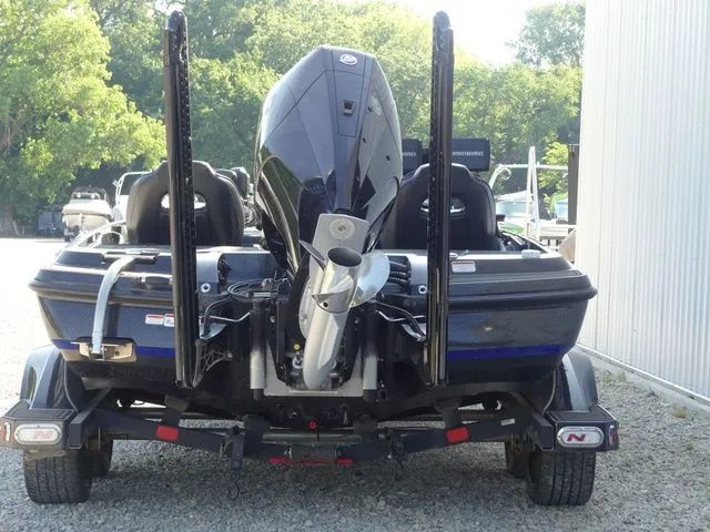 Slide: The Image of Rear view of a 2022 Nitro Z21 Pro boat on trailer. - 4