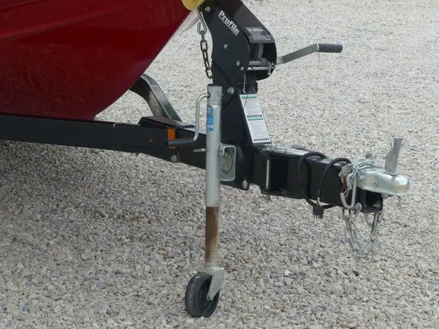 Slide: The Image of Close-up of a 2018 Yamaha SX190 boat trailer on gravel. - 10