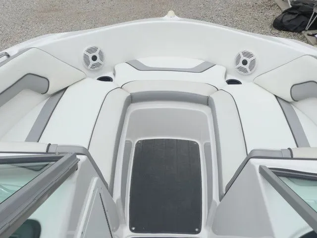 Slide: The Image of Interior view of 2018 Yamaha SX190 boat with seating area. - 31