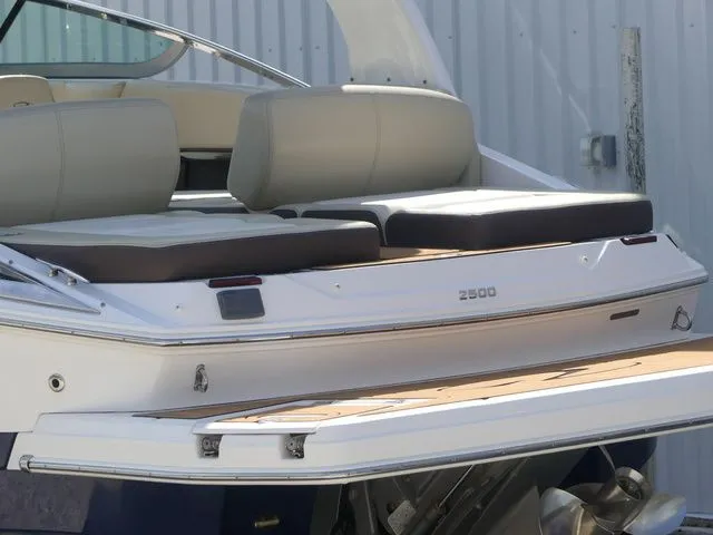 Slide: The Image of Rear view of a 2015 Regal 2500 boat with sun deck. - 17