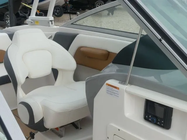 Slide: The Image of Interior of 2023 Chaparral 21 Surf with white seating. - 27