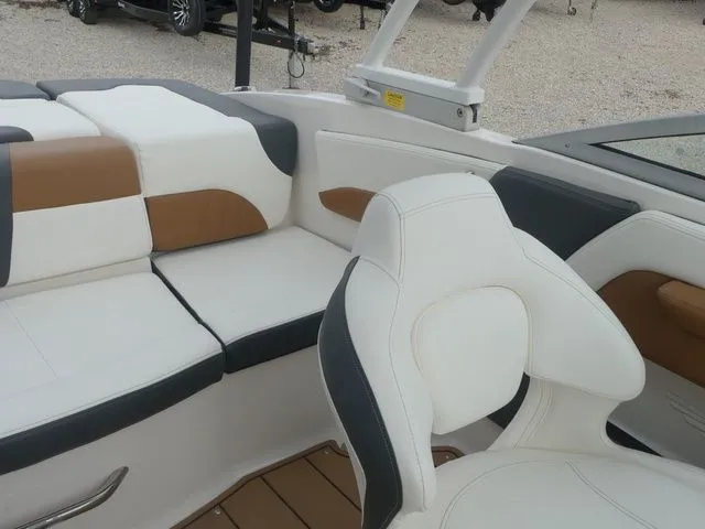 Slide: The Image of Interior of 2023 Chaparral 21 Surf with stylish seating. - 30