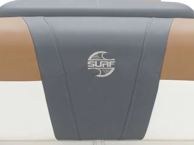 Slide: The Image of Chaparral 21 Surf 2023 seat upholstery with Surf logo. - 31